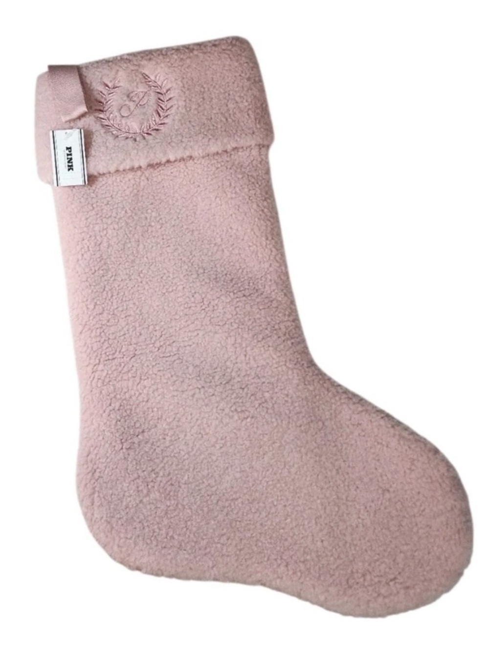 PINK Victoria's Secret Plush Stocking in Blush Pink